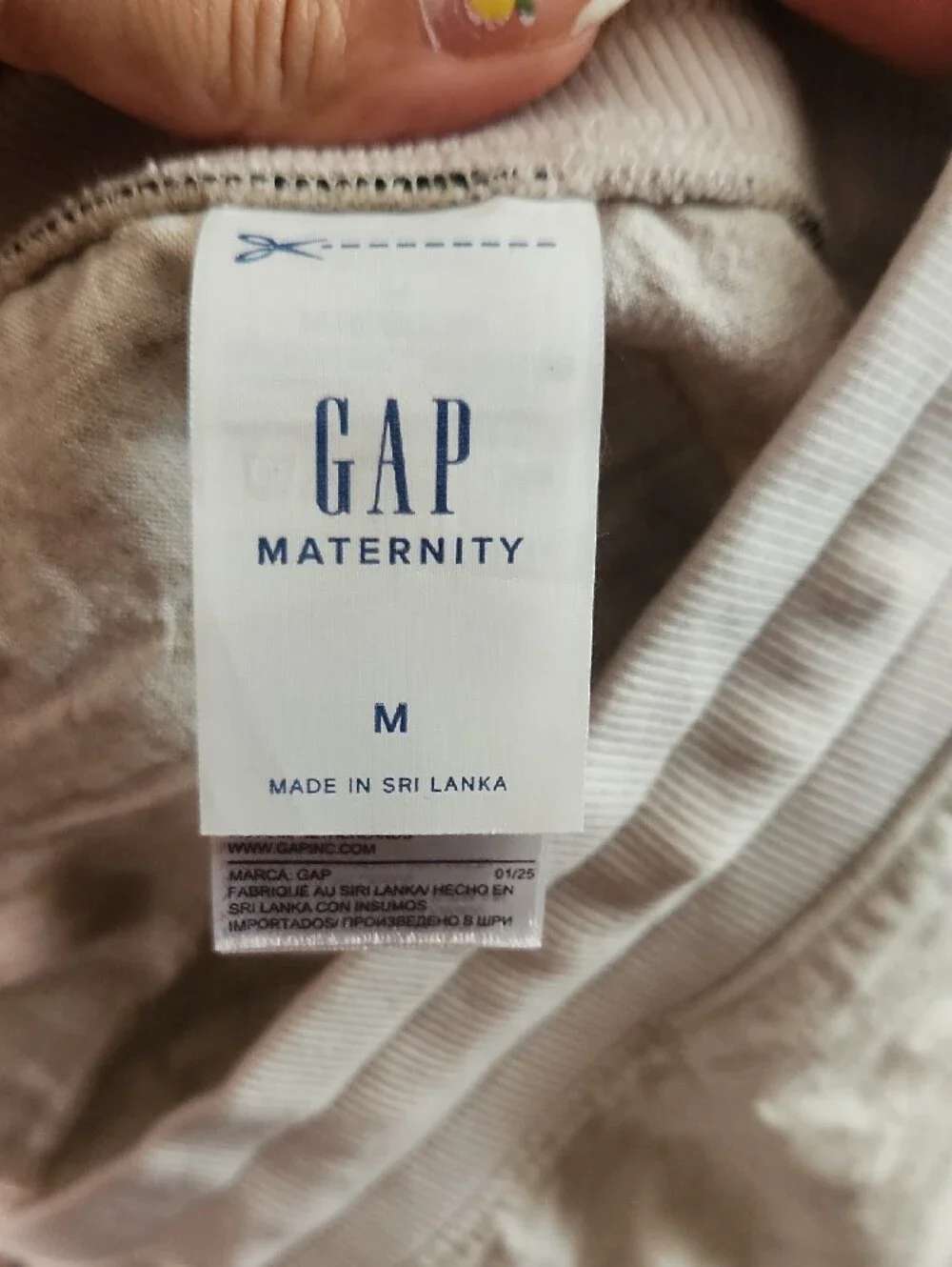 GAP Maternity Beige & Black Linen Shorts